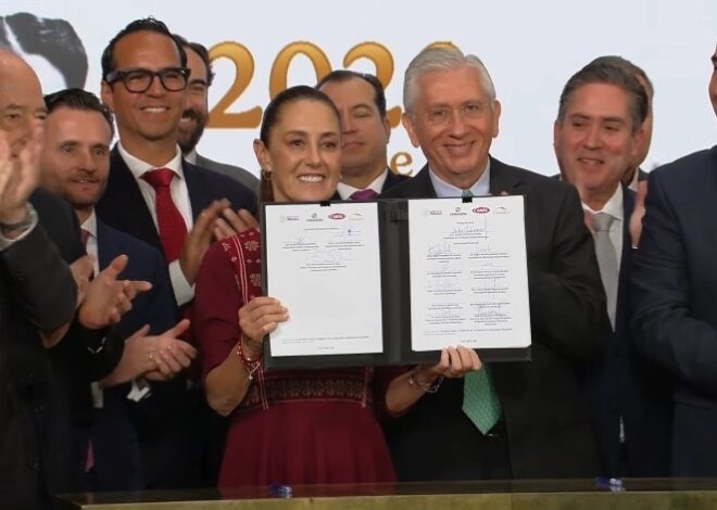 Sheinbaum anuncia acuerdo para impulsar la industria siderúrgica; toda la obra pública usará acero mexicano