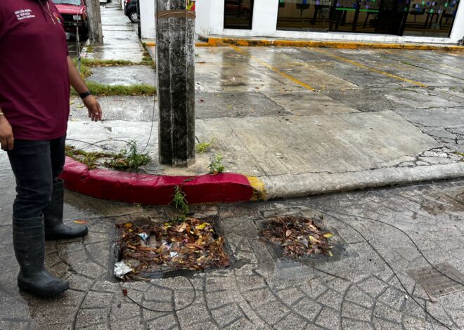 Basura provoca que coladeras se tapen y provoquen calles inundadas