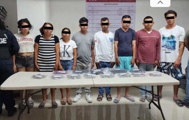 Detienen a ocho personas por narcomenudeo en Holbox