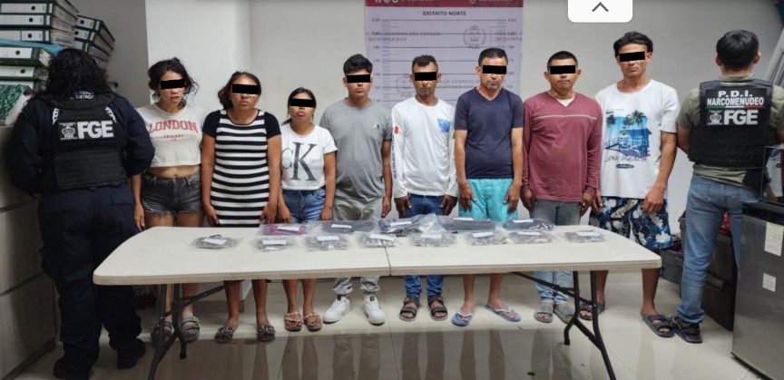 Detienen a ocho personas por narcomenudeo en Holbox