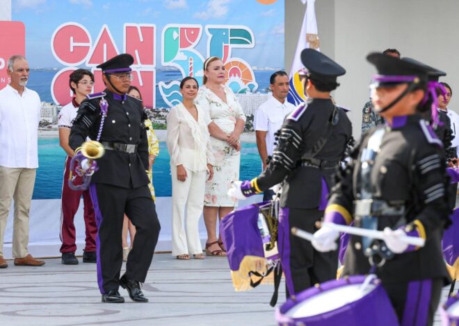 Celebran Ana Paty Peralta y Ciudadanos a Cancún Con Ceremonia Cívica