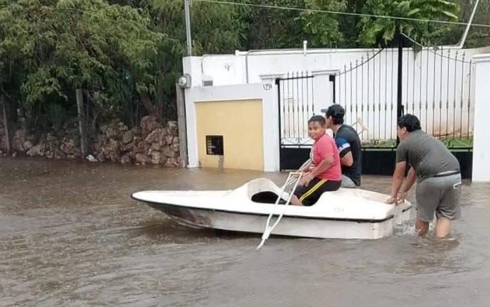 Mérida bajo el agua: lluvias desatan caos y perdidas