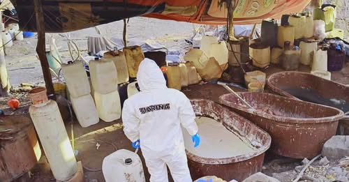 Desmantelan cinco narcolaboratorios y aseguran más de una tonelada de metanfetamina en Jalisco, Nayarit y Sinaloa