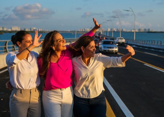 Mara Lezama abre la circulación al Puente Vehicular Nichupté