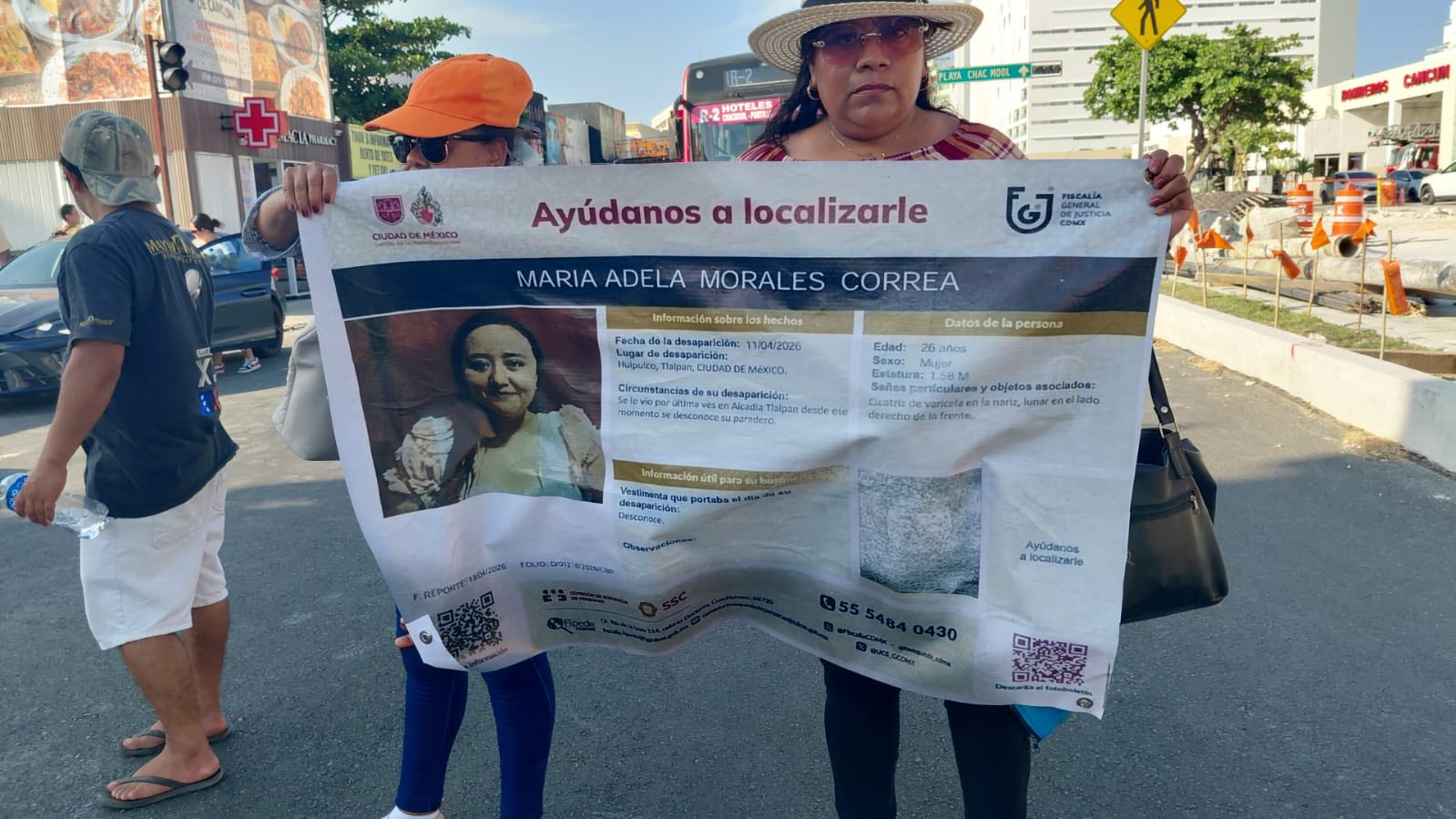 Madres Buscadoras se manifiestan en inauguración del Puente Nichupté |VIDEO