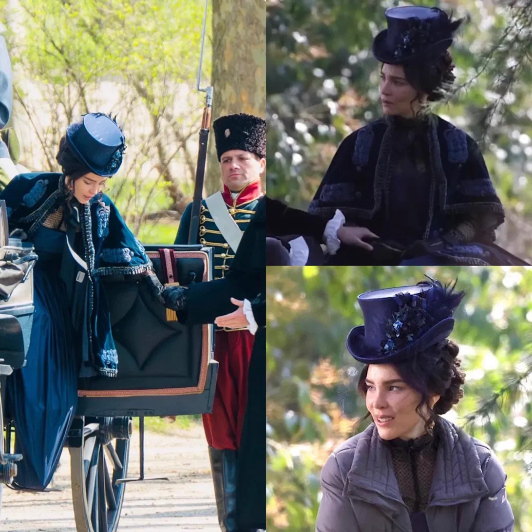 Se filtran nuevas imágenes de Belinda como Carlota, en la recta final del rodaje