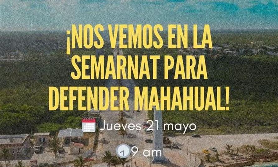 Greenpeace y SelvameMX convocan protesta contra proyecto “Perfect Day” en Mahahual en CDMX