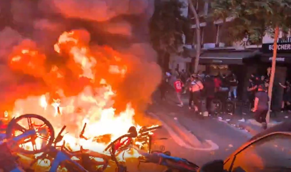 Disturbios y decenas de arrestos en París durante festejos del PSG