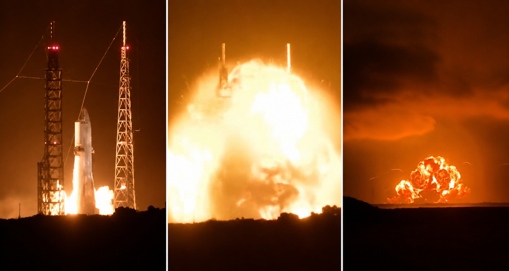 Gigantesca explosión de cohete ilumina el cielo de Florida