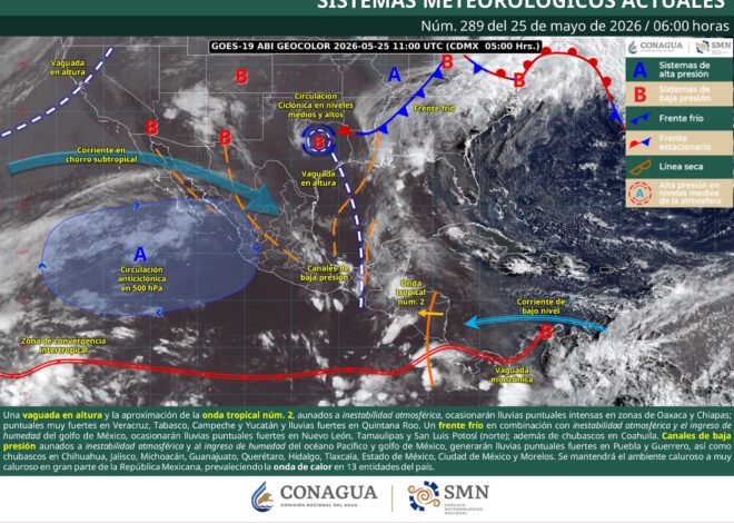Este lunes Quintana Roo tendrá lluvias, viento y temperaturas de hasta 40°C