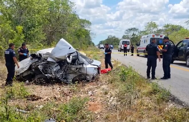Tragedia en la vía Mérida-Celestún deja cinco muertos y luto escolar