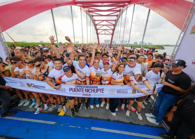 Espectacular carrera en Puente Nichupté Cancún con más de 3 mil competidores y más de 10 mil asistentes