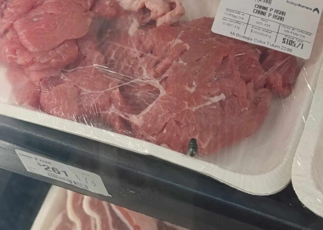 Denuncian presunto foco de infección en área de carnes de Bodega Aurrerá en Tulum