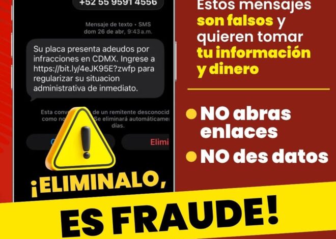 Alertan en Cancún por aumento de fraudes con falsas multas de tránsito vía SMS