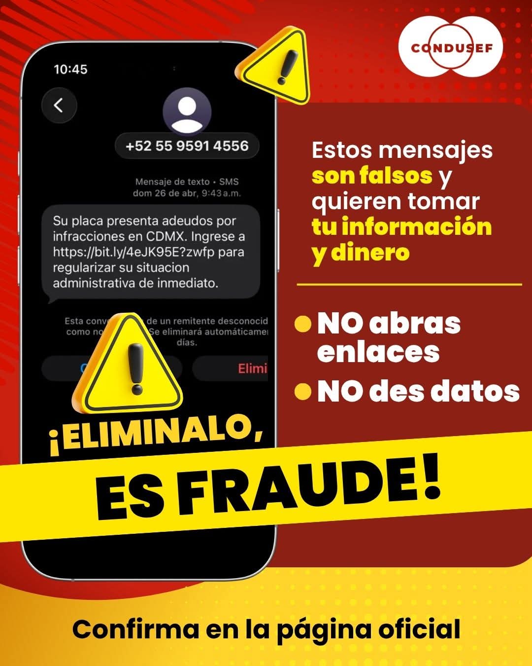 Alertan en Cancún por aumento de fraudes con falsas multas de tránsito vía SMS