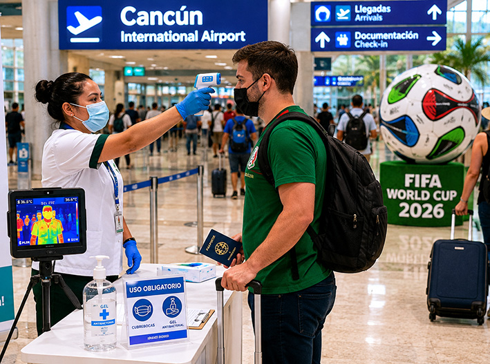 Tarjeta roja al ébola: refuerzan filtros sanitarios en Aeropuerto de Cancún