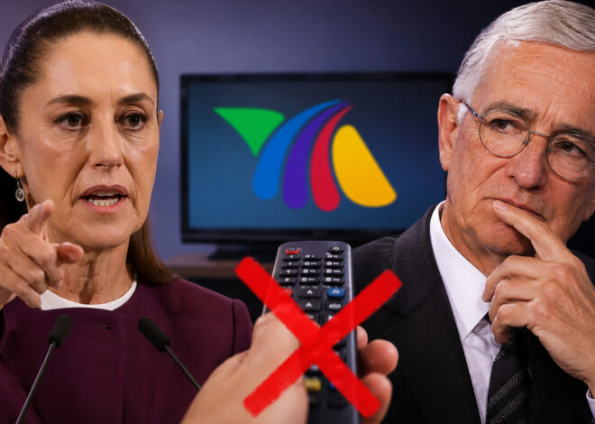 “No vean TV Azteca”: Sheinbaum explota contra Salinas Pliego