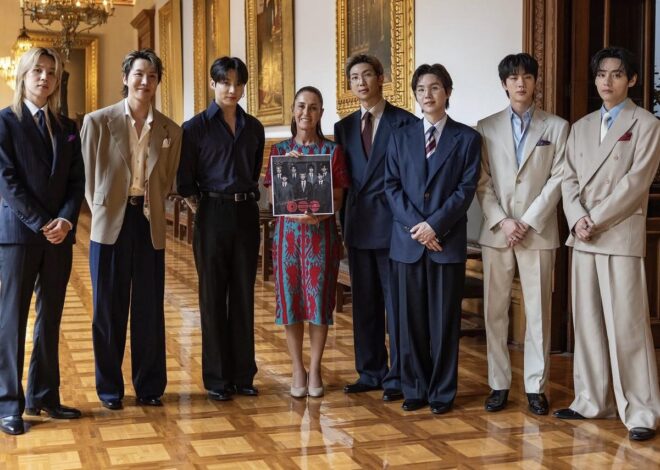 BTS revela video de su visita a Palacio Nacional con Claudia Sheinbaum