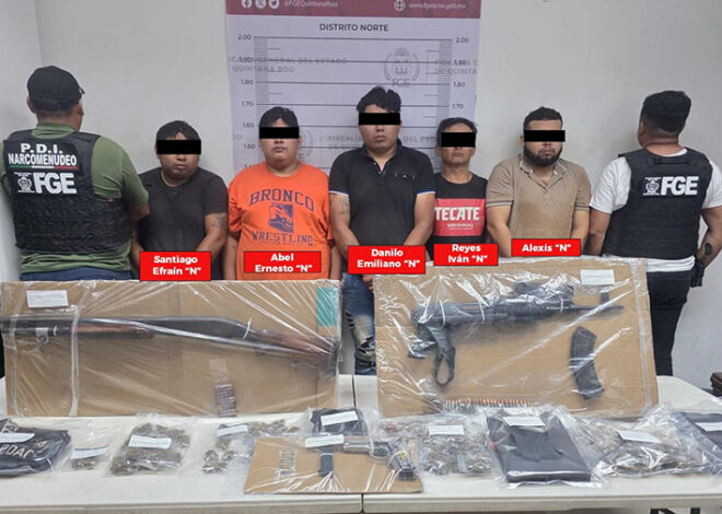 AK-47, droga y mototaxi: así cayó célula criminal en Cancún