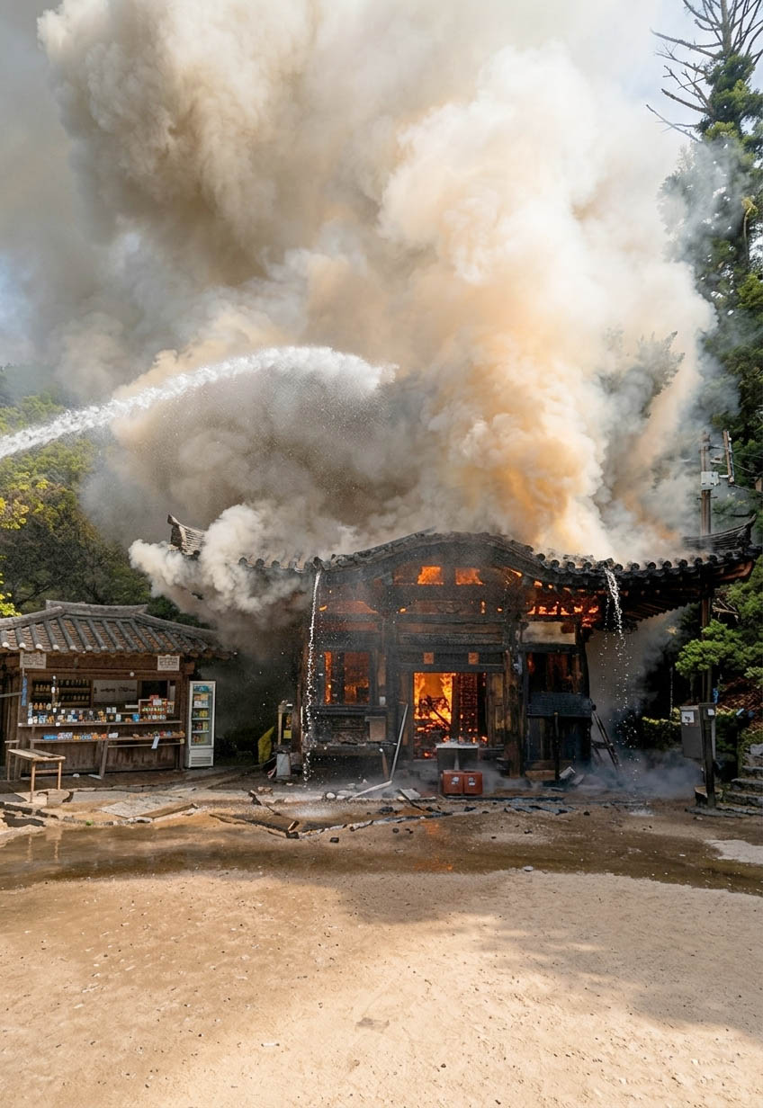 Incendio consume histórico templo Daishoin en Japón