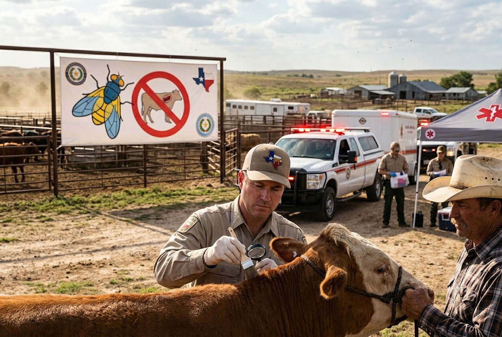 Texas declara emergencia por caso de gusano barrenador