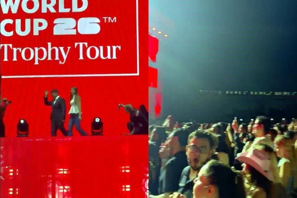 Abuchean a Samuel García y a Mariana Rodríguez durante evento mundialista en Monterrey