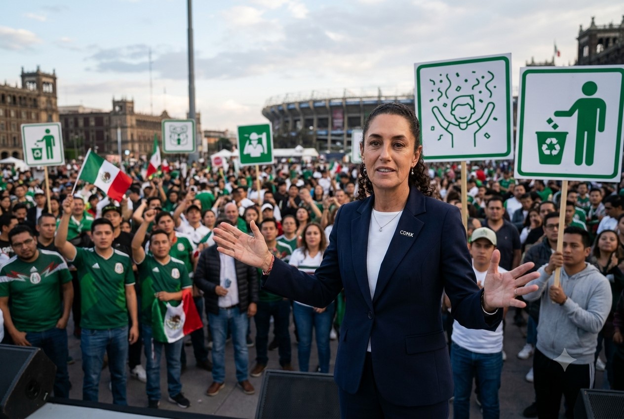 “Festejen, pero limpien”: el mensaje de Sheinbaum antes del duelo mundialista