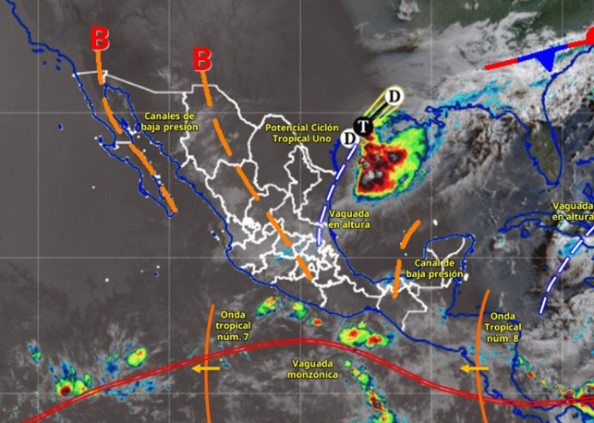 Vigilan onda tropical rumbo a Quintana Roo; prevén lluvias este miércoles