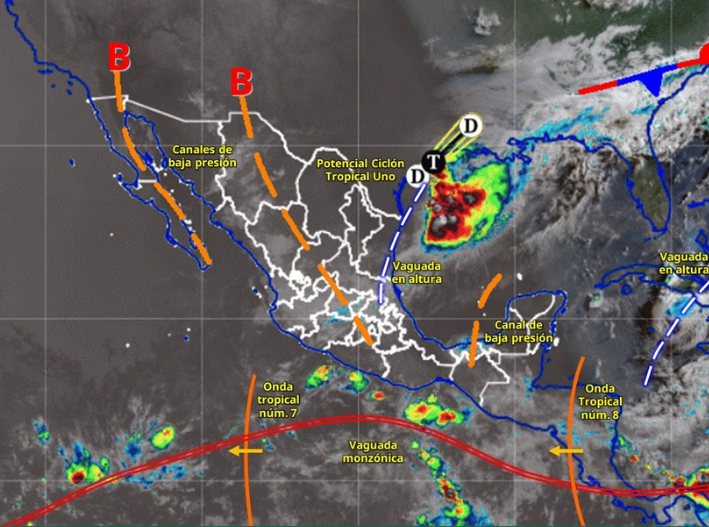 Vigilan onda tropical rumbo a Quintana Roo; prevén lluvias este miércoles