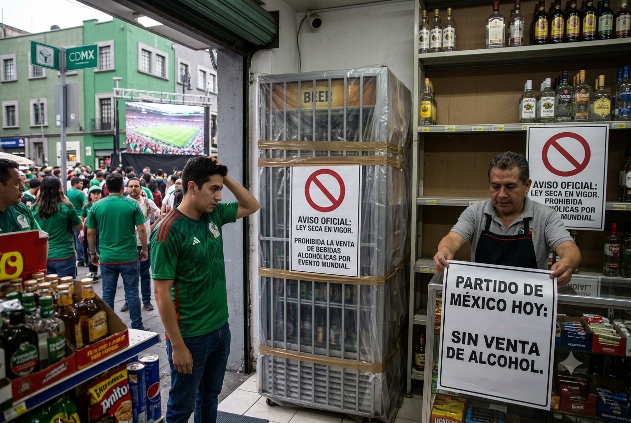 ¡Ni una chela! CDMX activa Ley Seca por el México vs República Checa