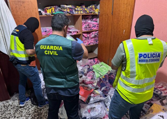 España decomisa 66 mil camisetas falsas rumbo al Mundial 2026