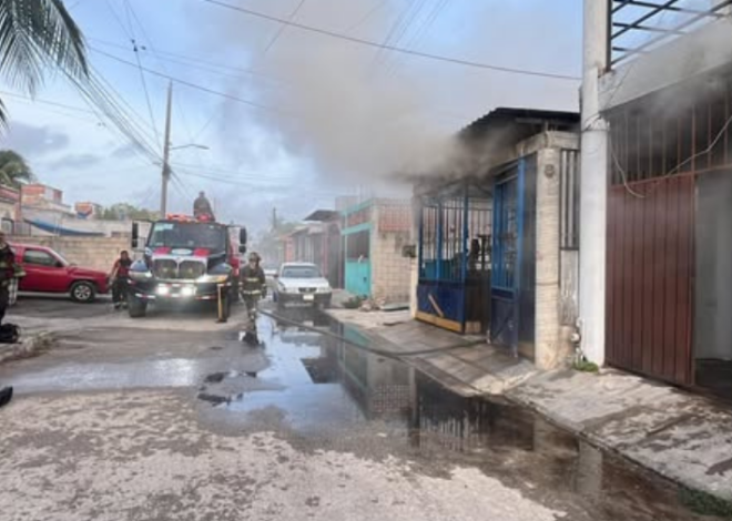 Se incendia vivienda en la Supermanzana 247 de Cancún