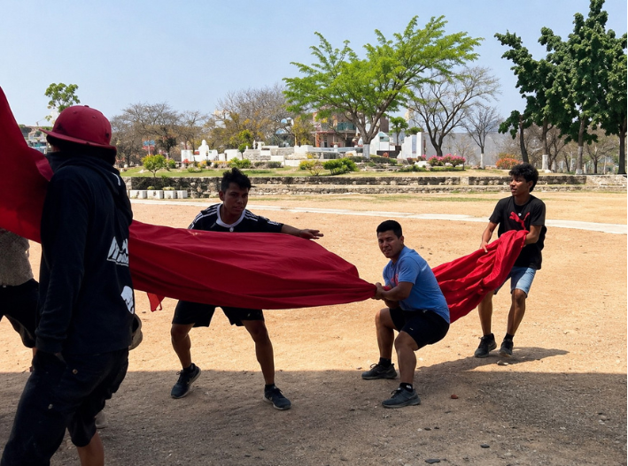 Influencers generan polémica tras bajar la Bandera Monumental en Iguala