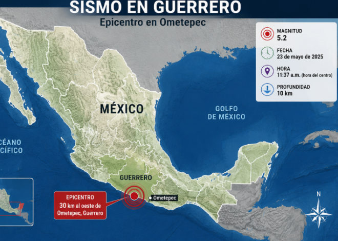 Sismo de 5.2 en Guerrero se percibe en la Ciudad de México