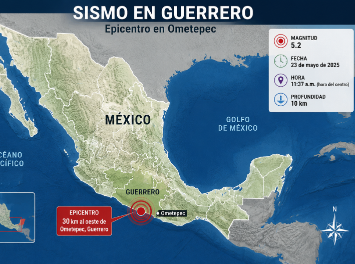 Sismo de 5.2 en Guerrero se percibe en la Ciudad de México
