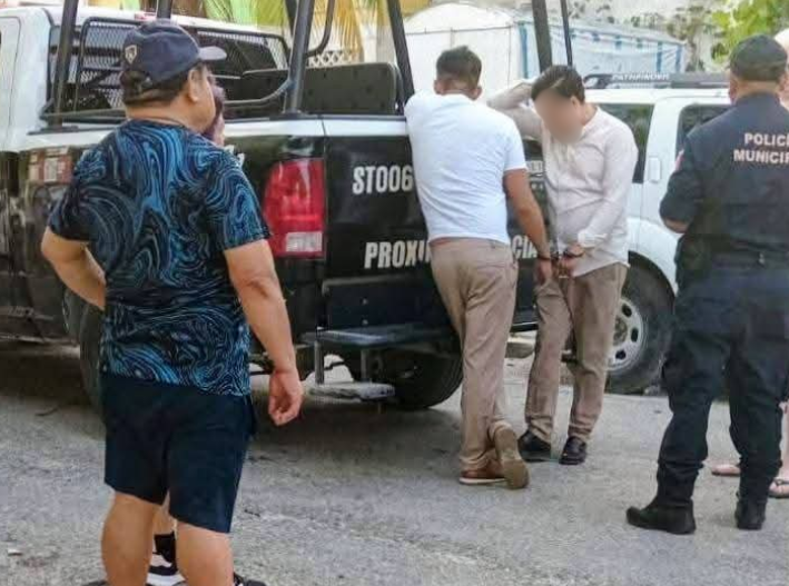 Detienen a dos presuntos acosadores en la Supermanzana 77 de Cancún