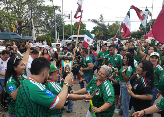 La fiesta se mudó al Ceviche: Cancún celebró a lo grande el triunfo de México