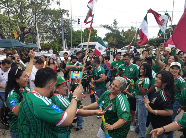 La fiesta se mudó al Ceviche: Cancún celebró a lo grande el triunfo de México