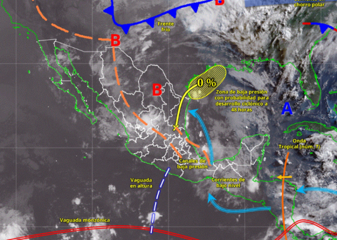 Pronostican lluvias, calor y viento en Quintana Roo por la Onda Tropical 7