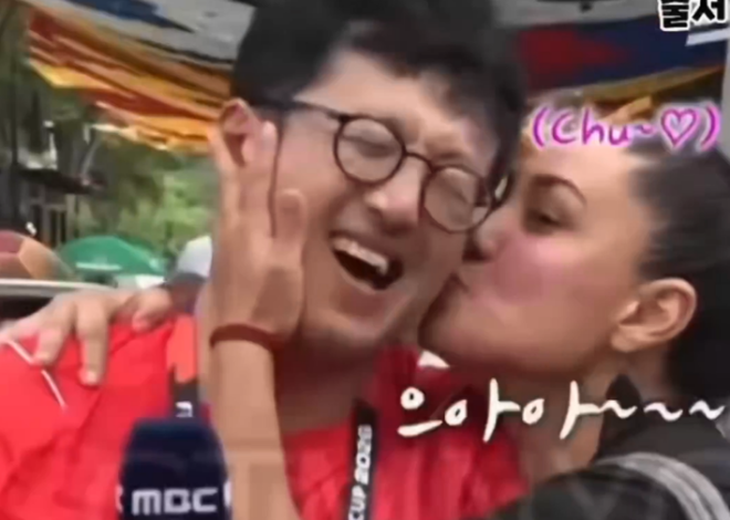 El beso que sorprendió a un reportero coreano y conquistó las redes