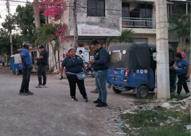 Movilización de mototaxistas en la Supermanzana 244 tras agresión a un conductor