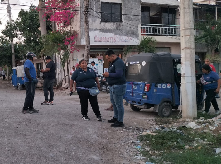Movilización de mototaxistas en la Supermanzana 244 tras agresión a un conductor