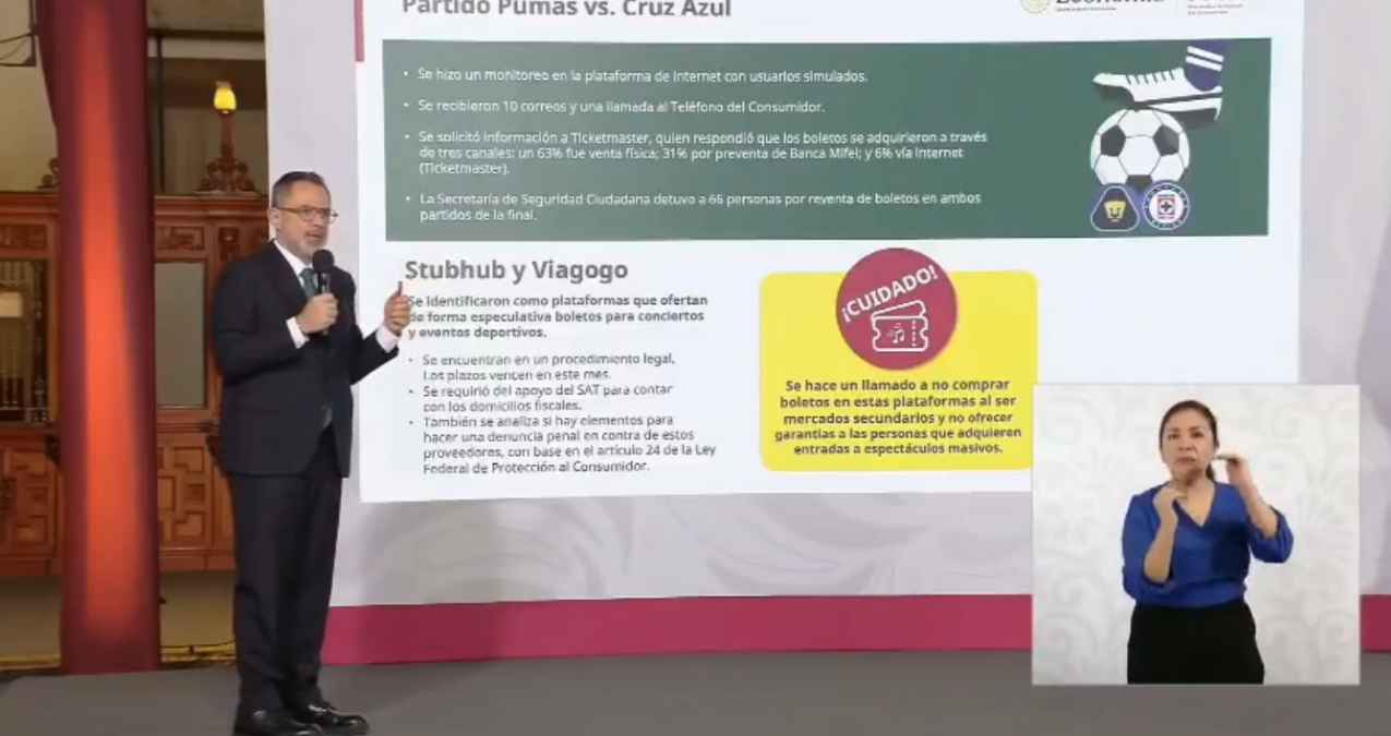 Profeco inicia acciones legales contra StubHub y Viagogo
