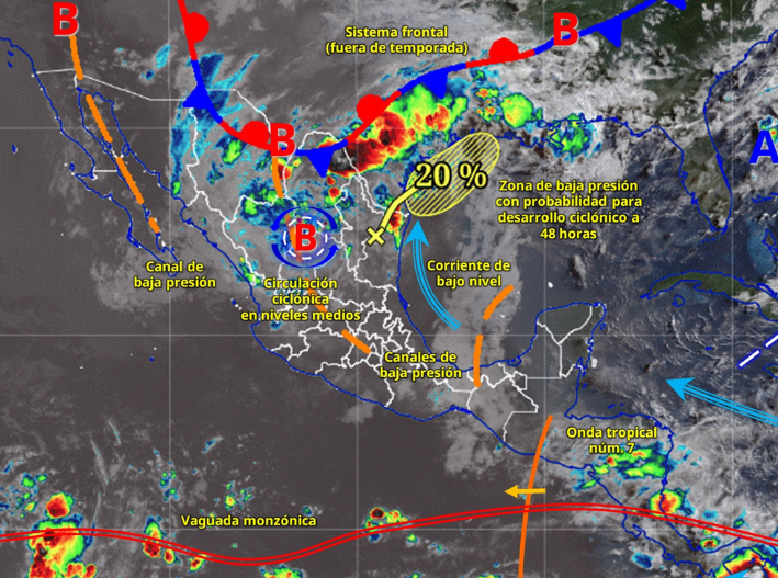 Anuncian lluvias y calor para este arranque de semana en Quintana Roo