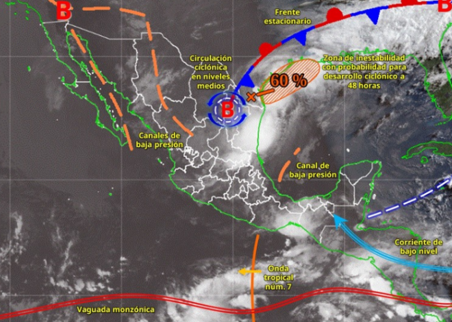 Pronostican lluvias ligeras y oleaje elevado en Quintana Roo para este 16 de junio