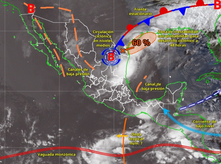 Pronostican lluvias ligeras y oleaje elevado en Quintana Roo para este 16 de junio