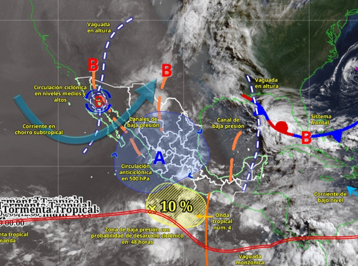 Lluvias, calor y oleaje, Quintana Roo seguirá bajo efectos del temporal; vigilan zona de baja presión en el Pacífico