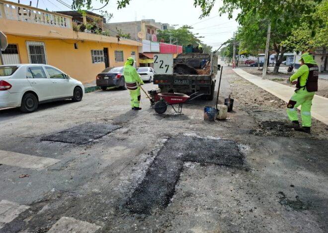 Lluvias disparan reportes de baches en Cancún