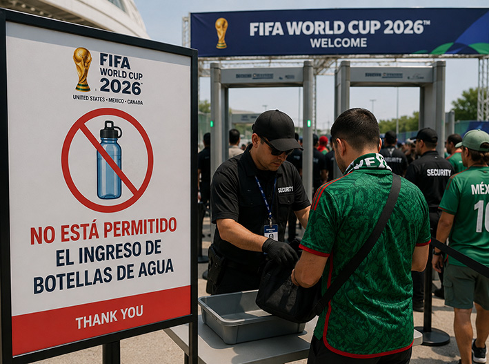 FIFA expulsa de estadios a botellas de agua rellenables en el Mundial 2026