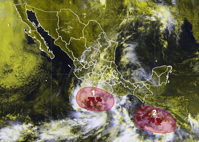 Pacífico se agita: México pone la mira en dos posibles ciclones